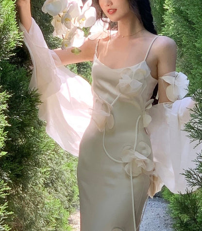 White orchid dress