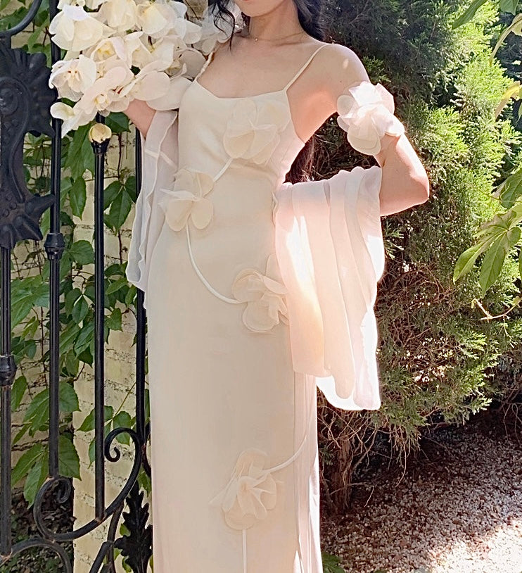 White orchid dress