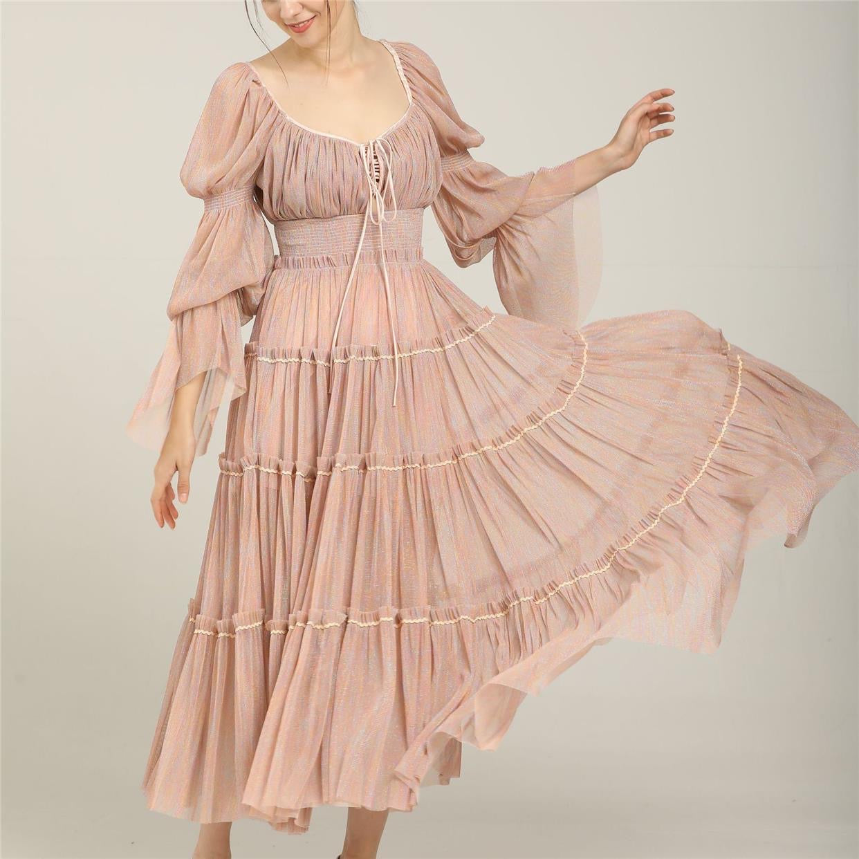 Autumn Floating tulle dress