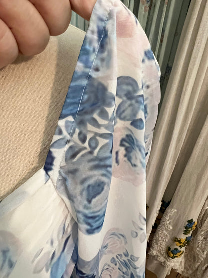 Blue roses dress