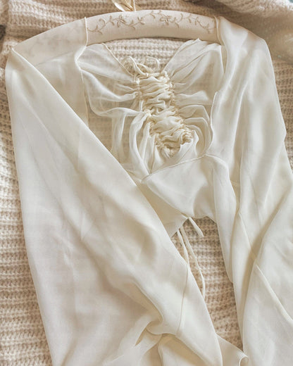 White orchid dress