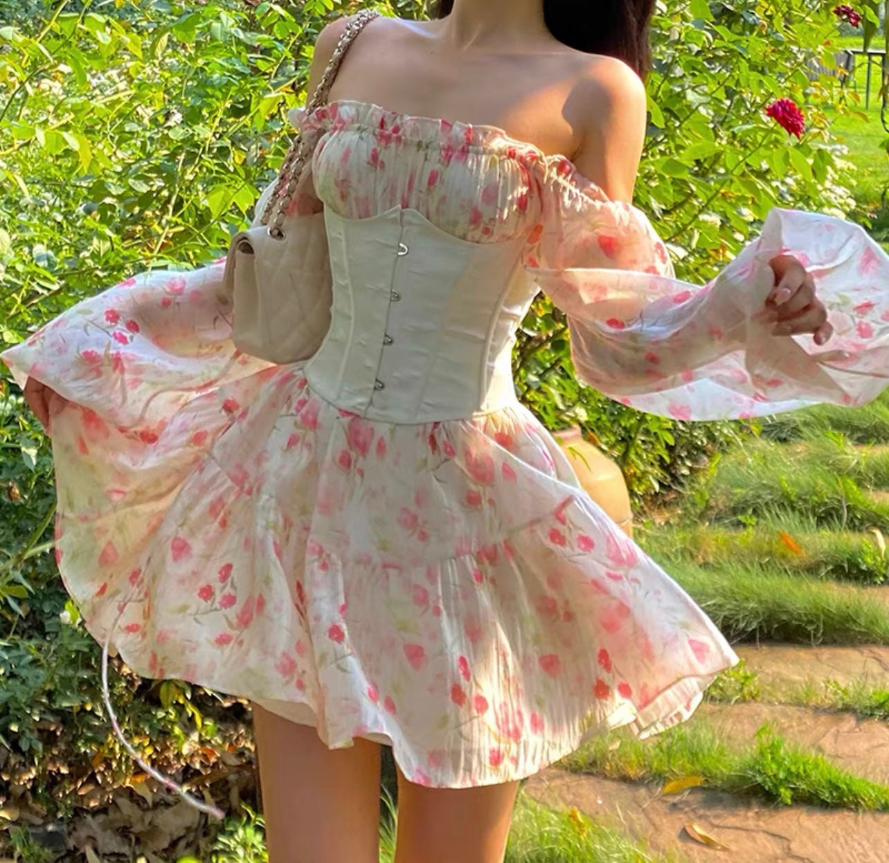 Trumpet vine dress