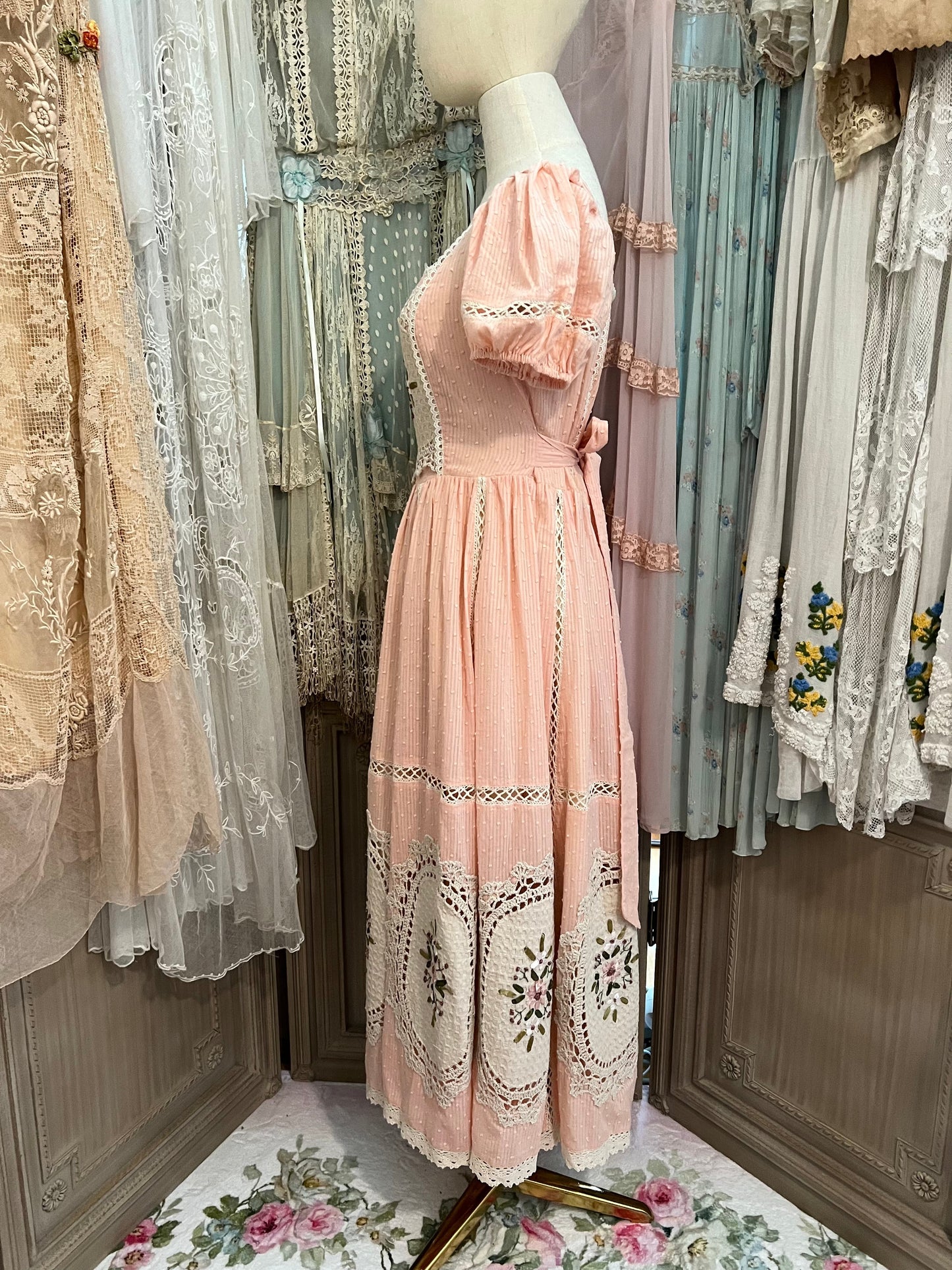 Ribbonwork bouquet dress