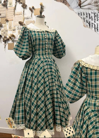 Nostalgic plaid dress