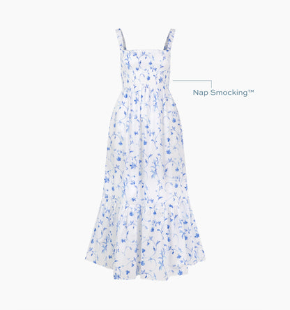 The Anjuli Nap Dress - Blue Botanical