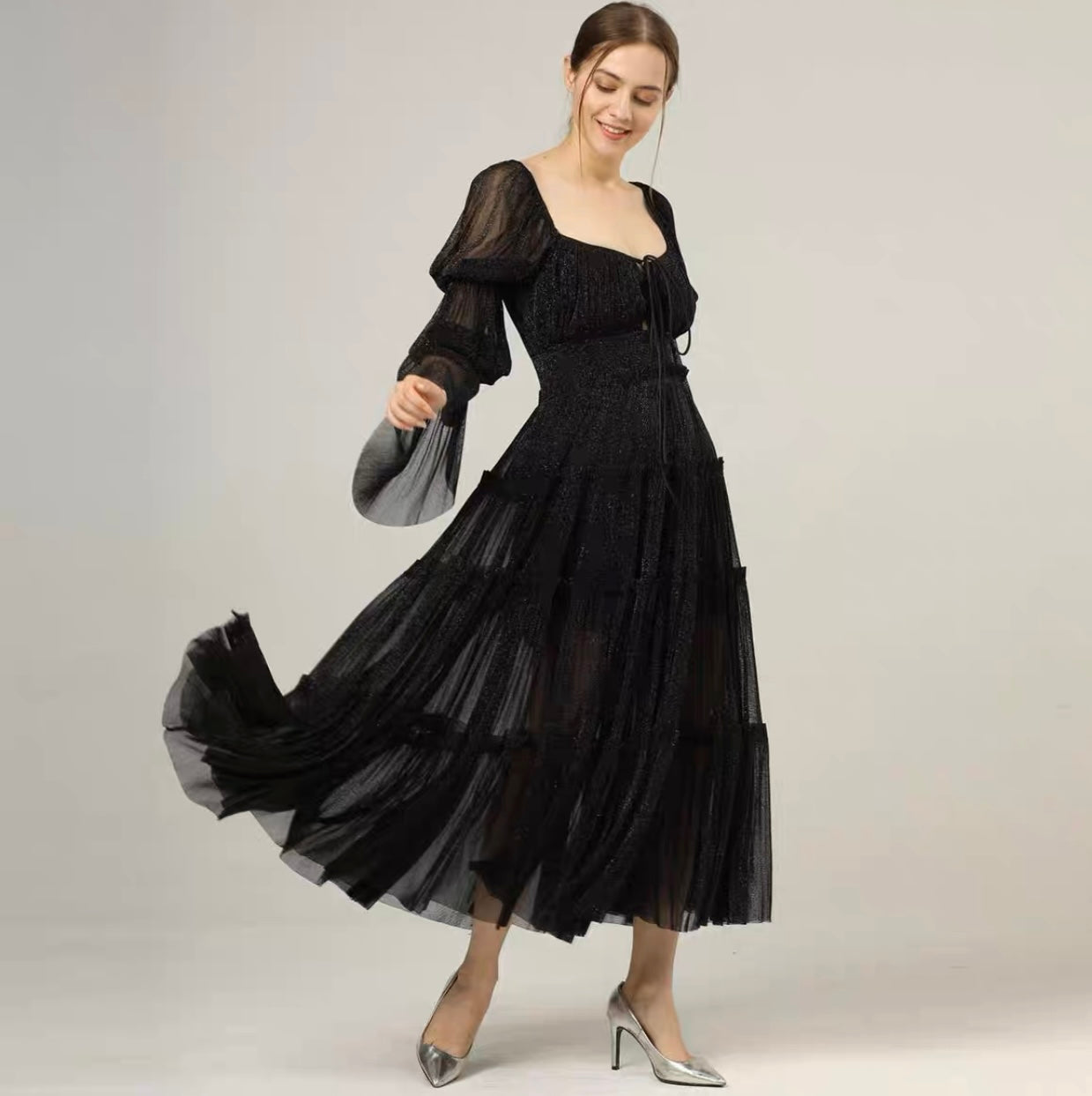 Autumn Floating tulle dress