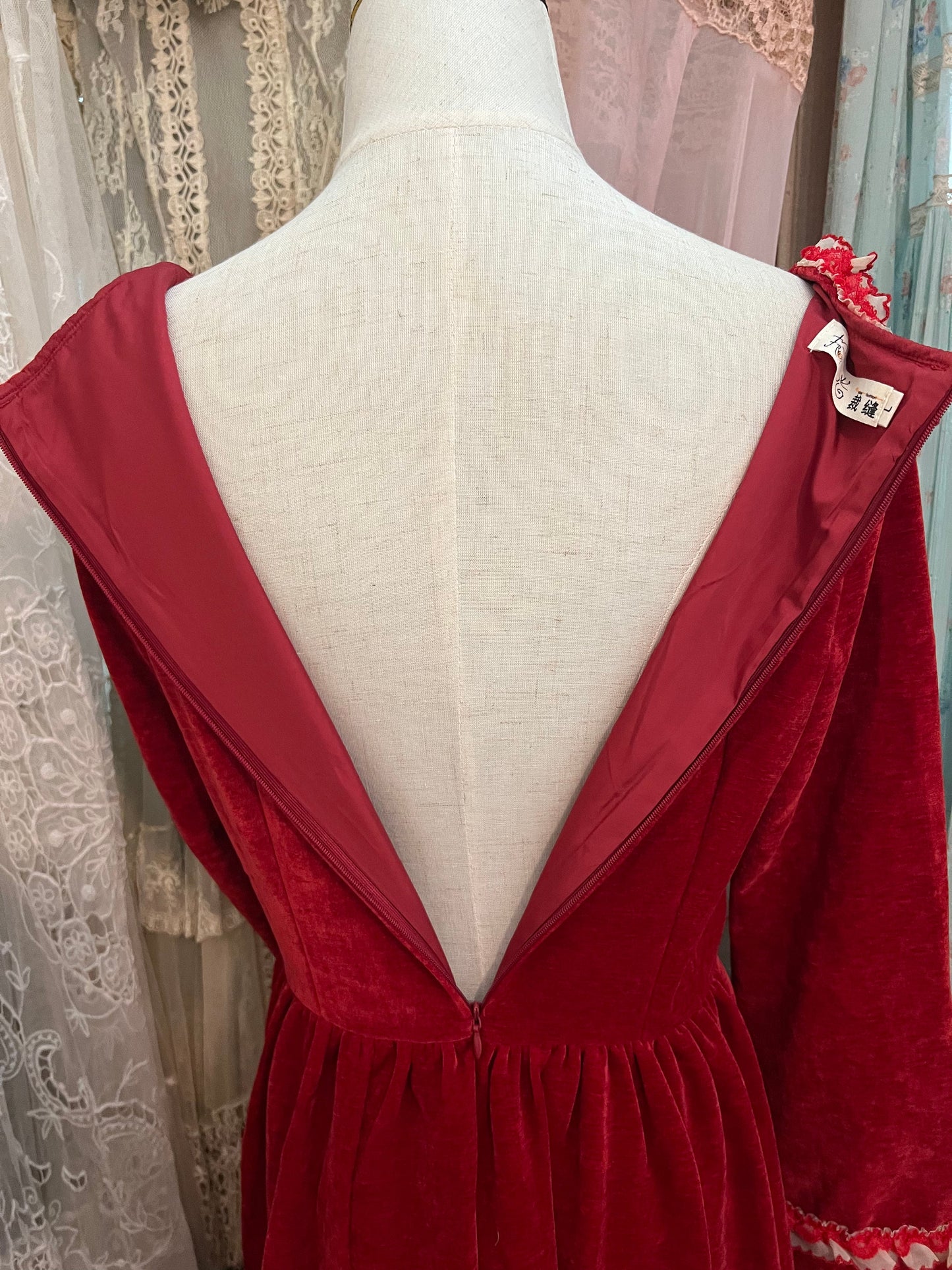 Red chateau dress
