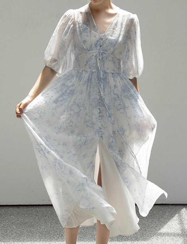 Ceramic-print dress