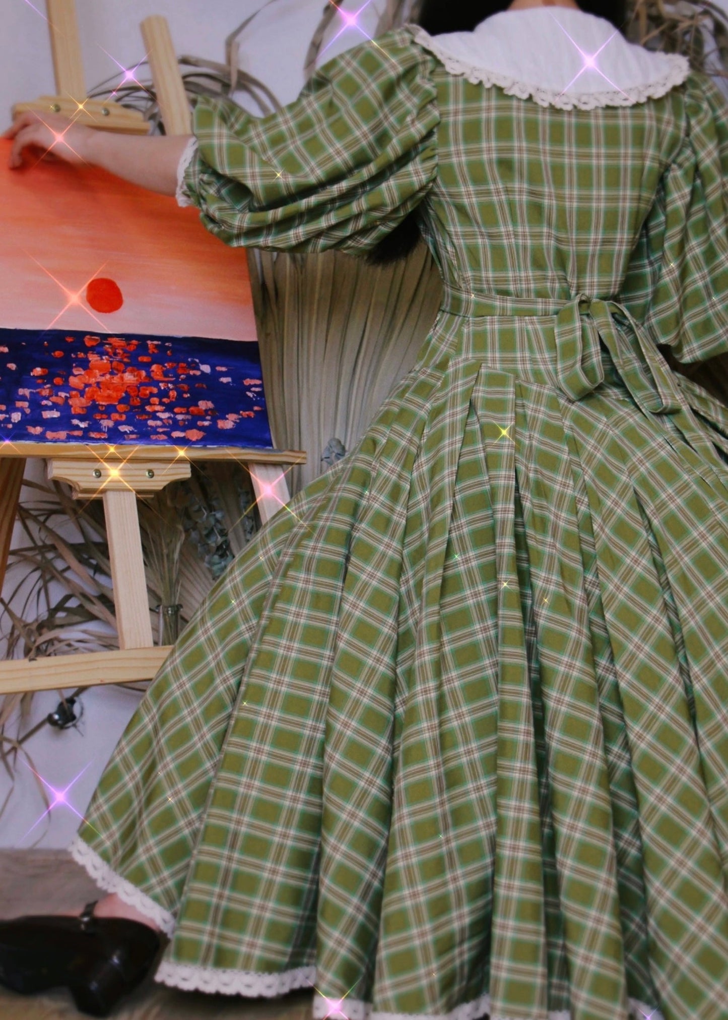 Nostalgic plaid dress