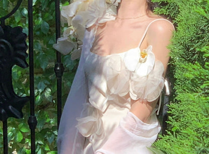 White orchid dress