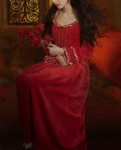 Red chateau dress
