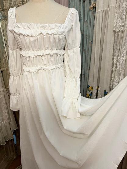 Floating clouds ruched dress
