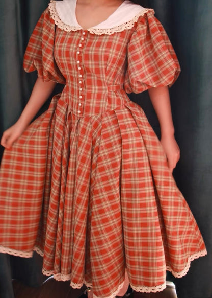 Nostalgic plaid dress