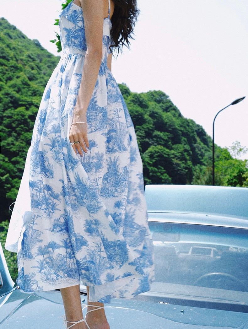 Pastoral toile dress duster and dress set