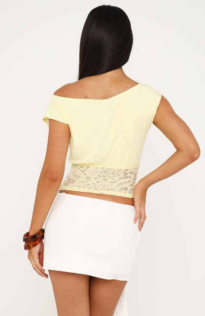 Just Try Me Mini Skirt Off White