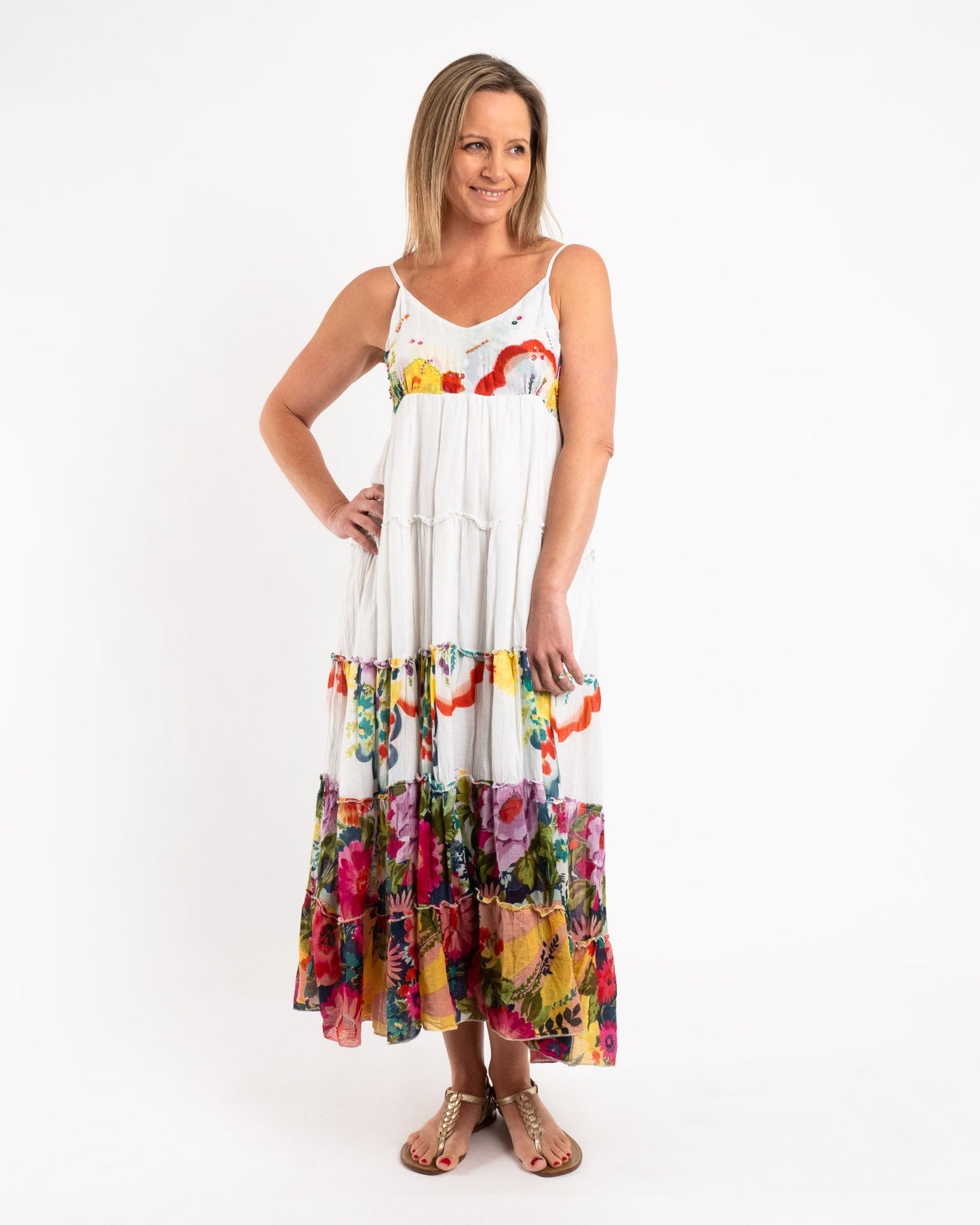 Long Strappy Lined Summer Dress