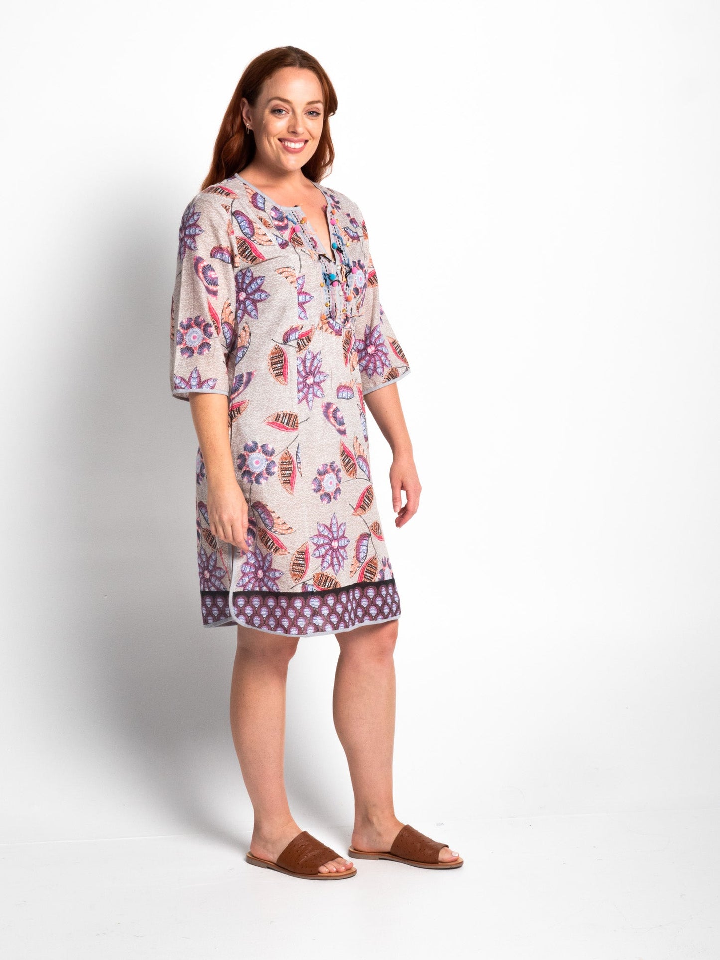 Bangalow Boho Dress in Grey Ce Soir