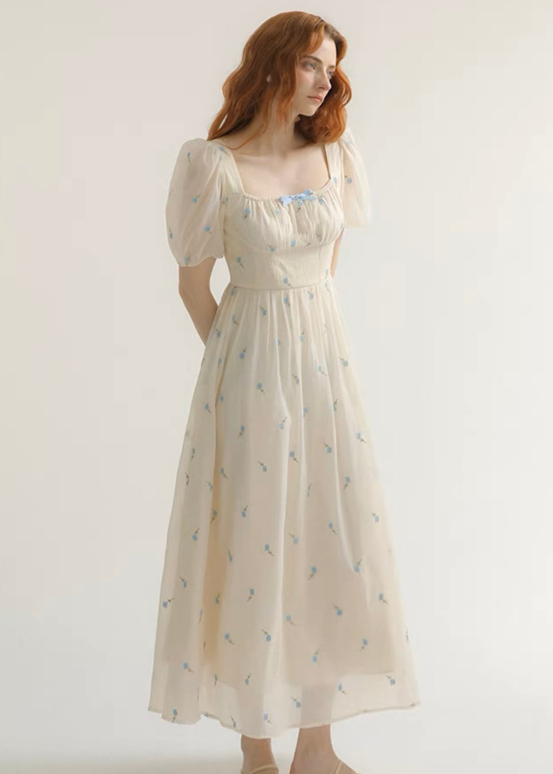 Nude bouquet dress