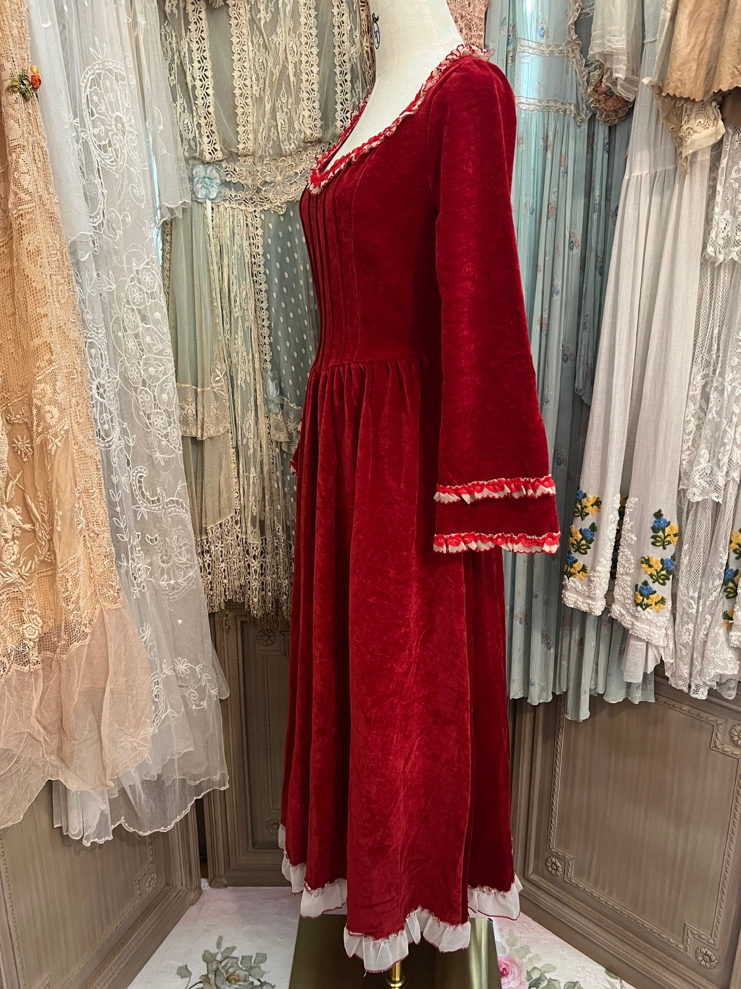 Red chateau dress