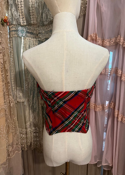 Tartan corset top