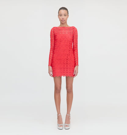 The Eliza Mini Dress - Poppy Lace
