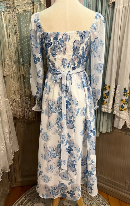 Blue roses dress