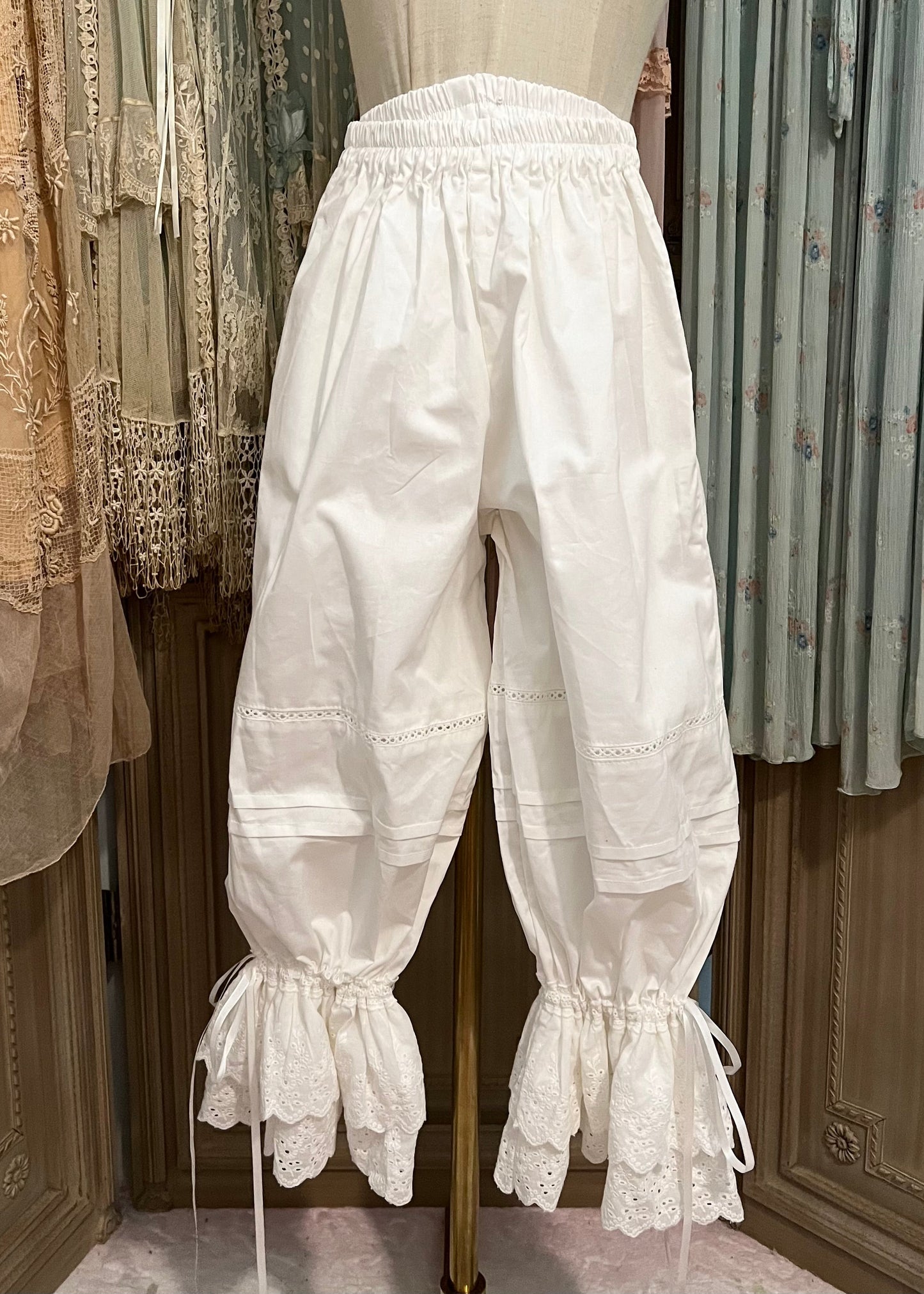 Toile de Jouy corset & bloomers set