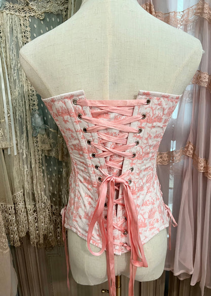 Toile de Jouy corset & bloomers set