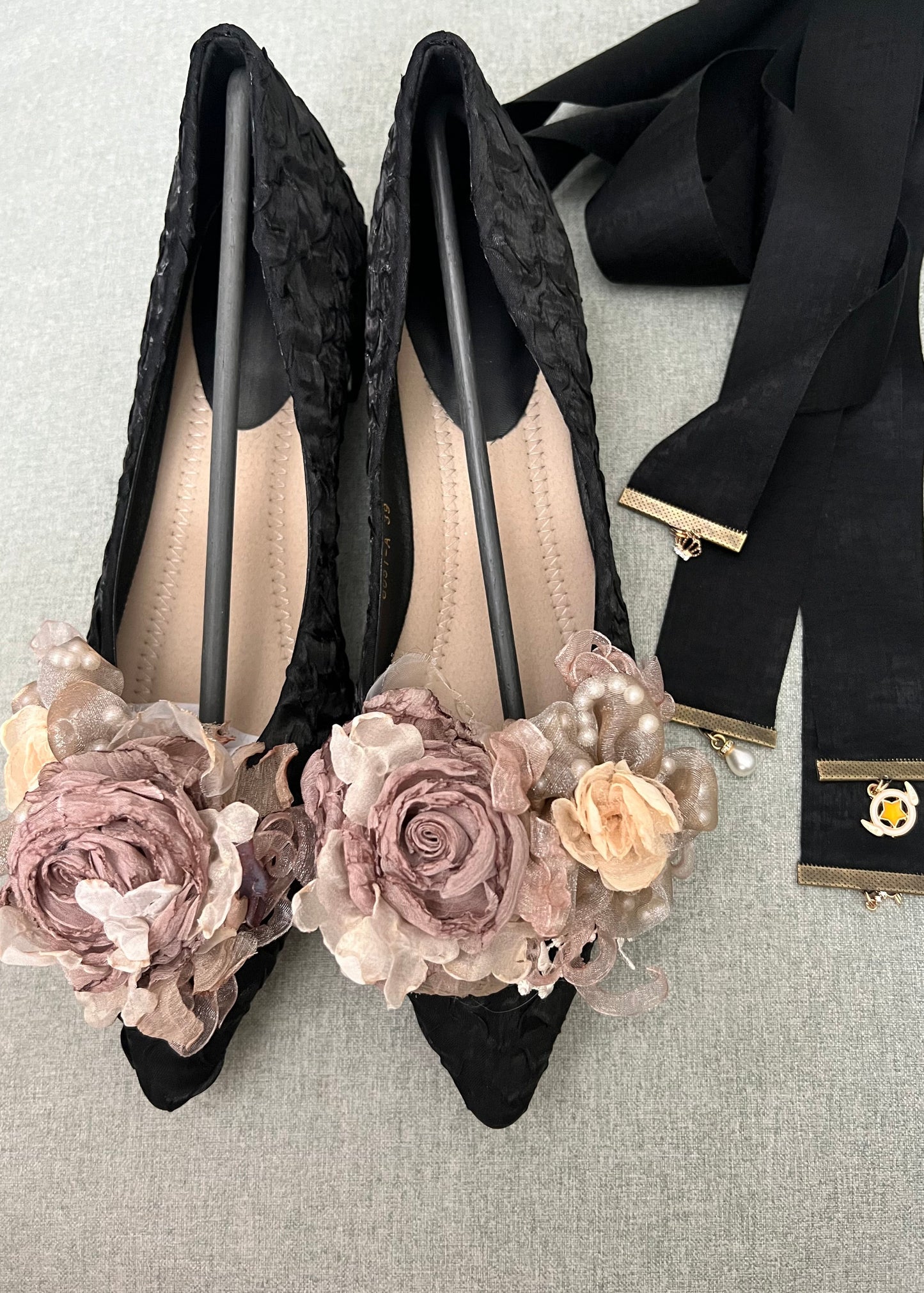 Romantic shabby ballet shoes