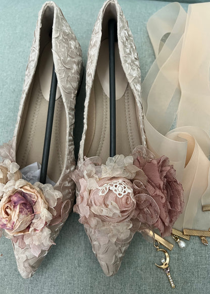 Romantic shabby ballet shoes