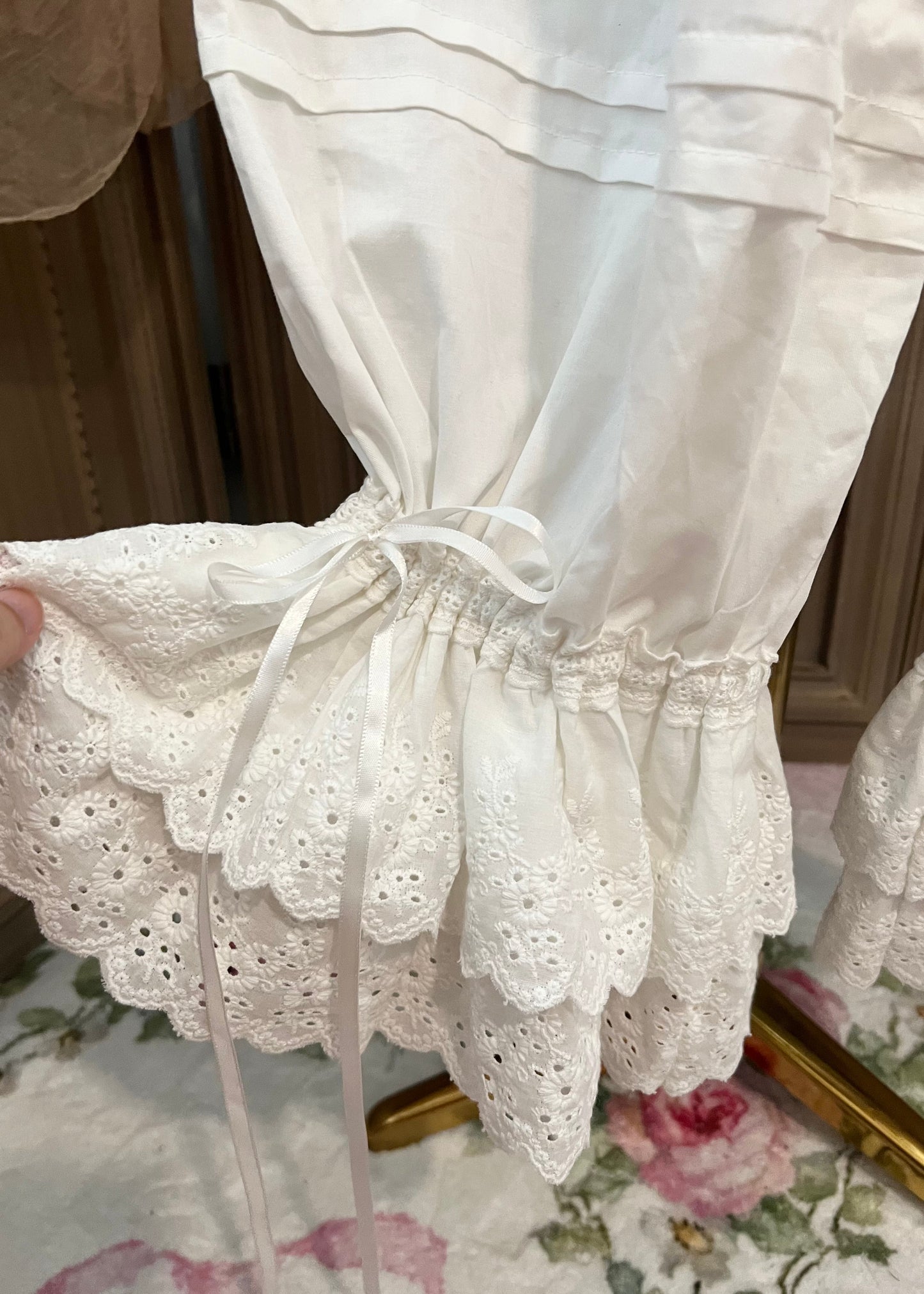 Toile de Jouy corset & bloomers set