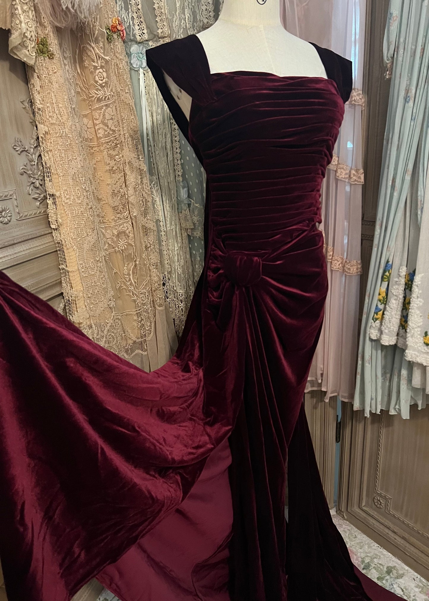 Velvety berry dress