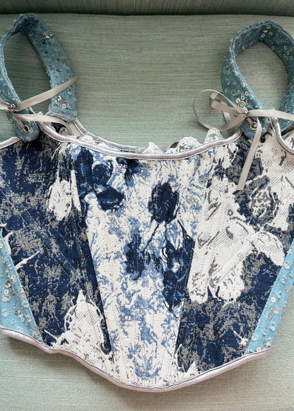 Denim love corset
