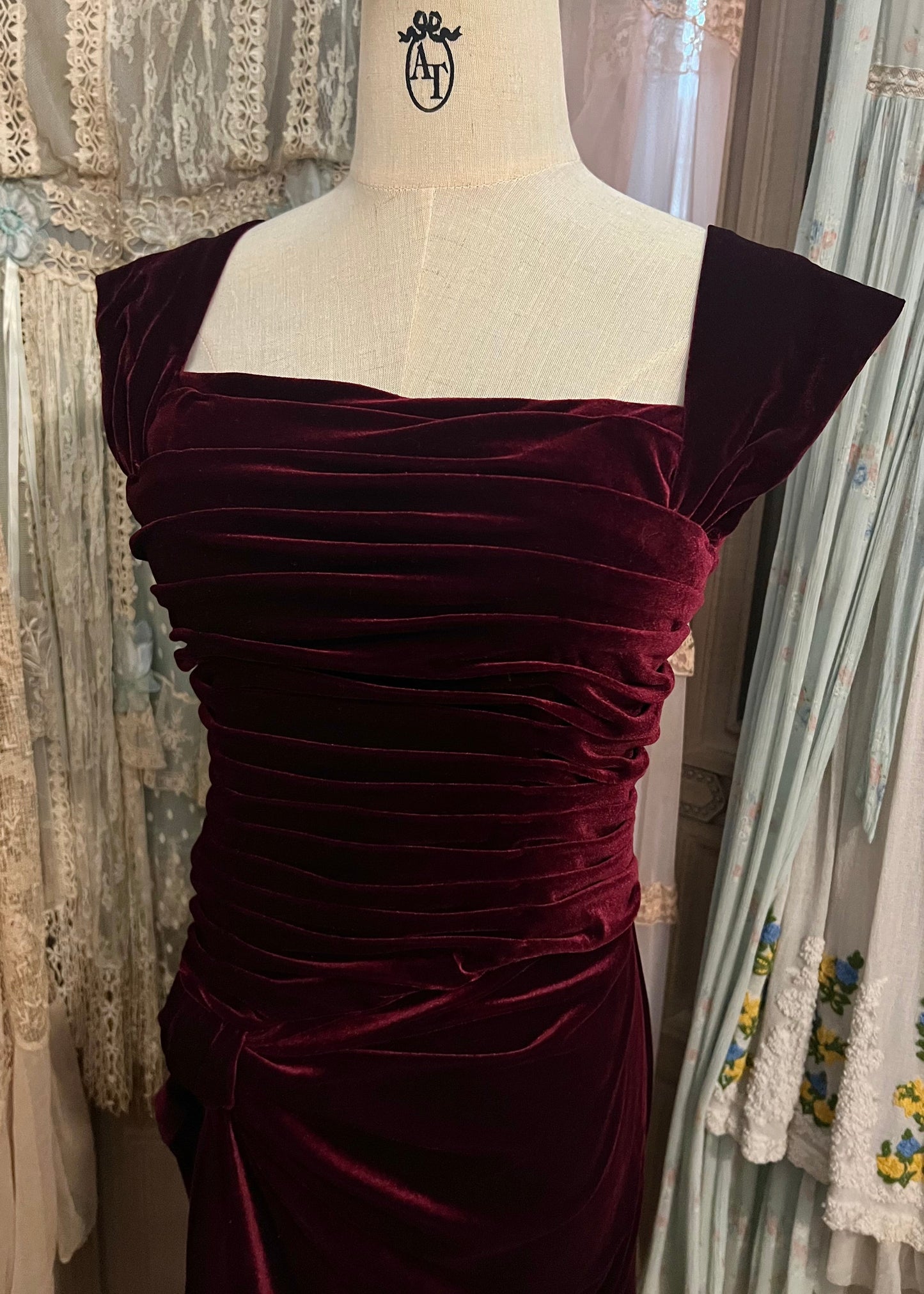 Velvety berry dress