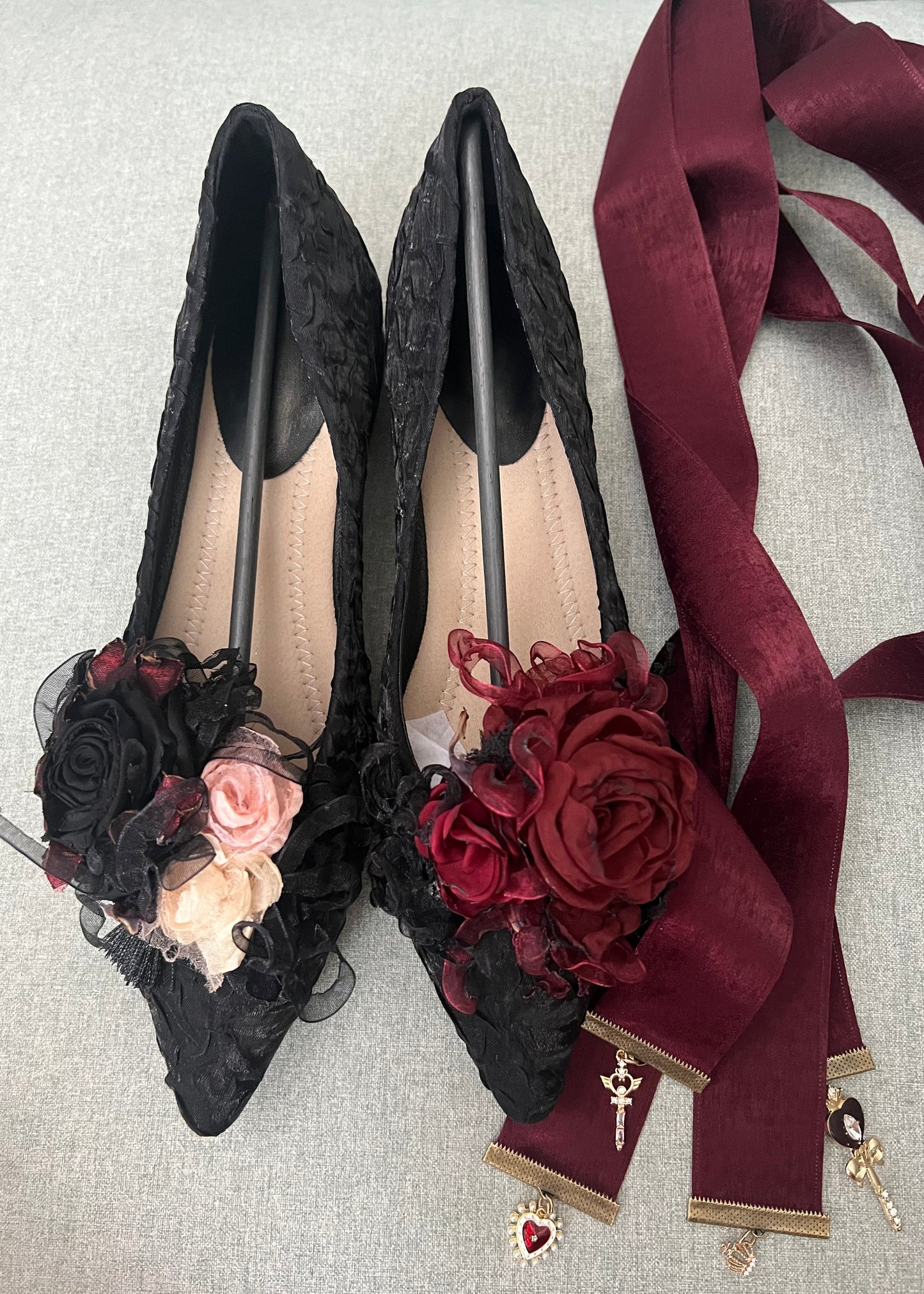 Romantic shabby ballet shoes