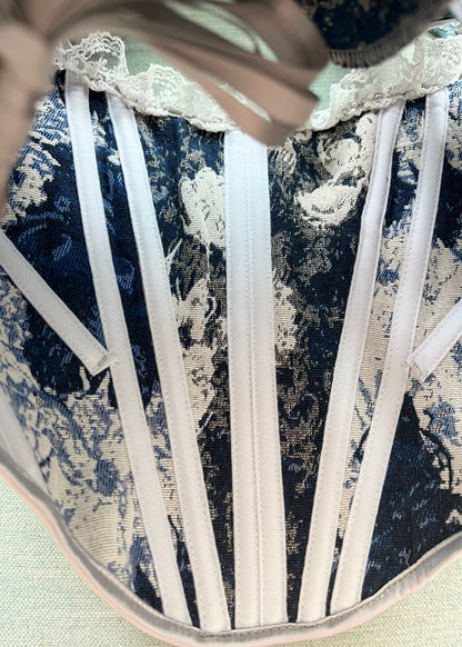 Denim love corset