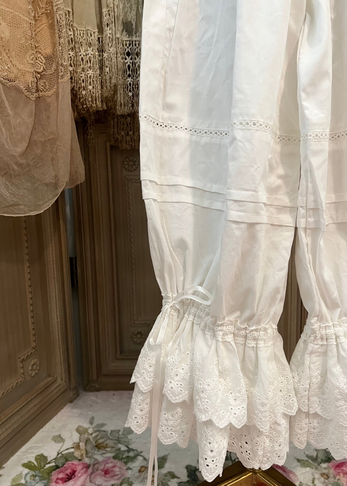 Toile de Jouy corset & bloomers set