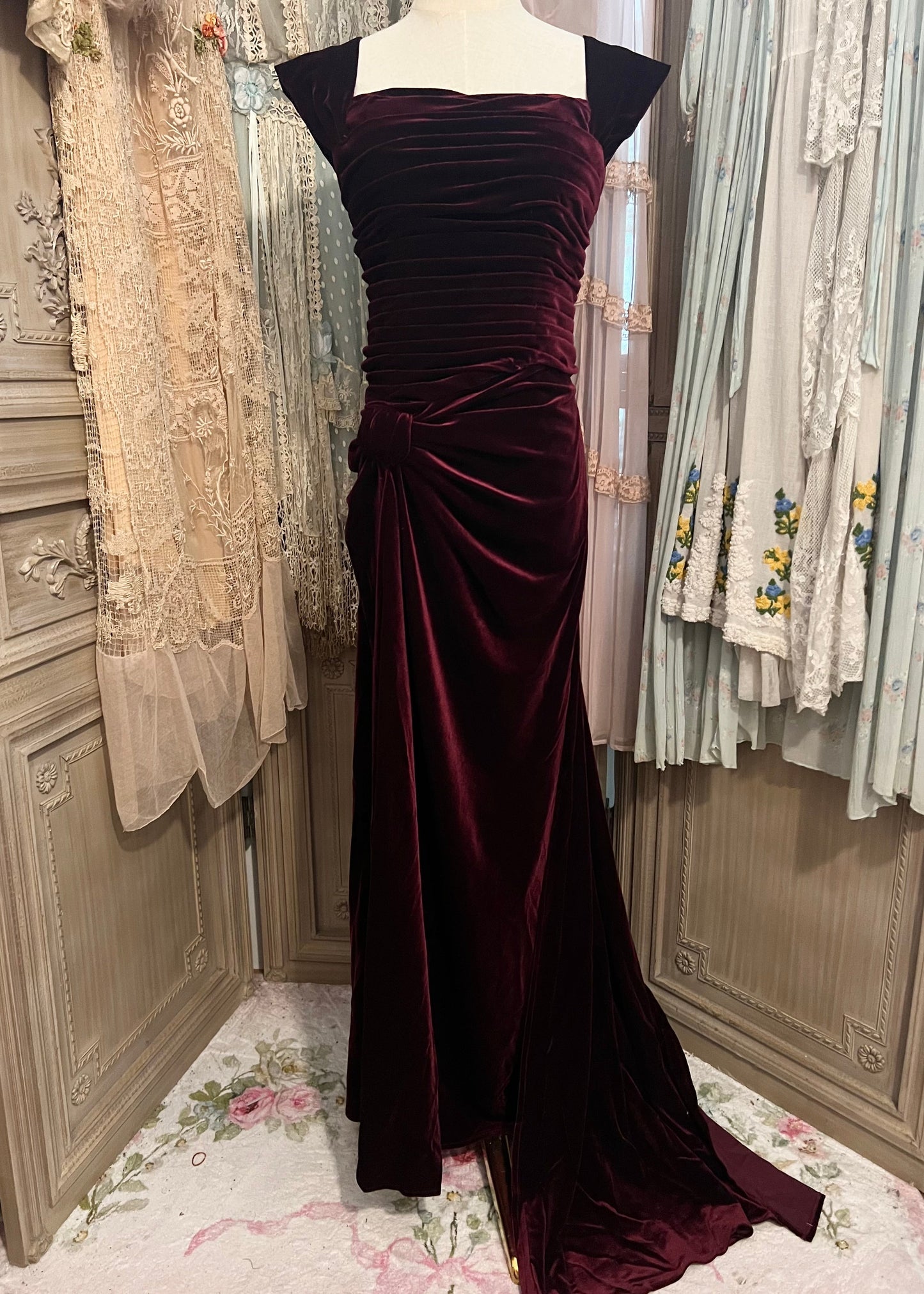Velvety berry dress