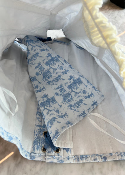 Toile de Jouy corset & bloomers set