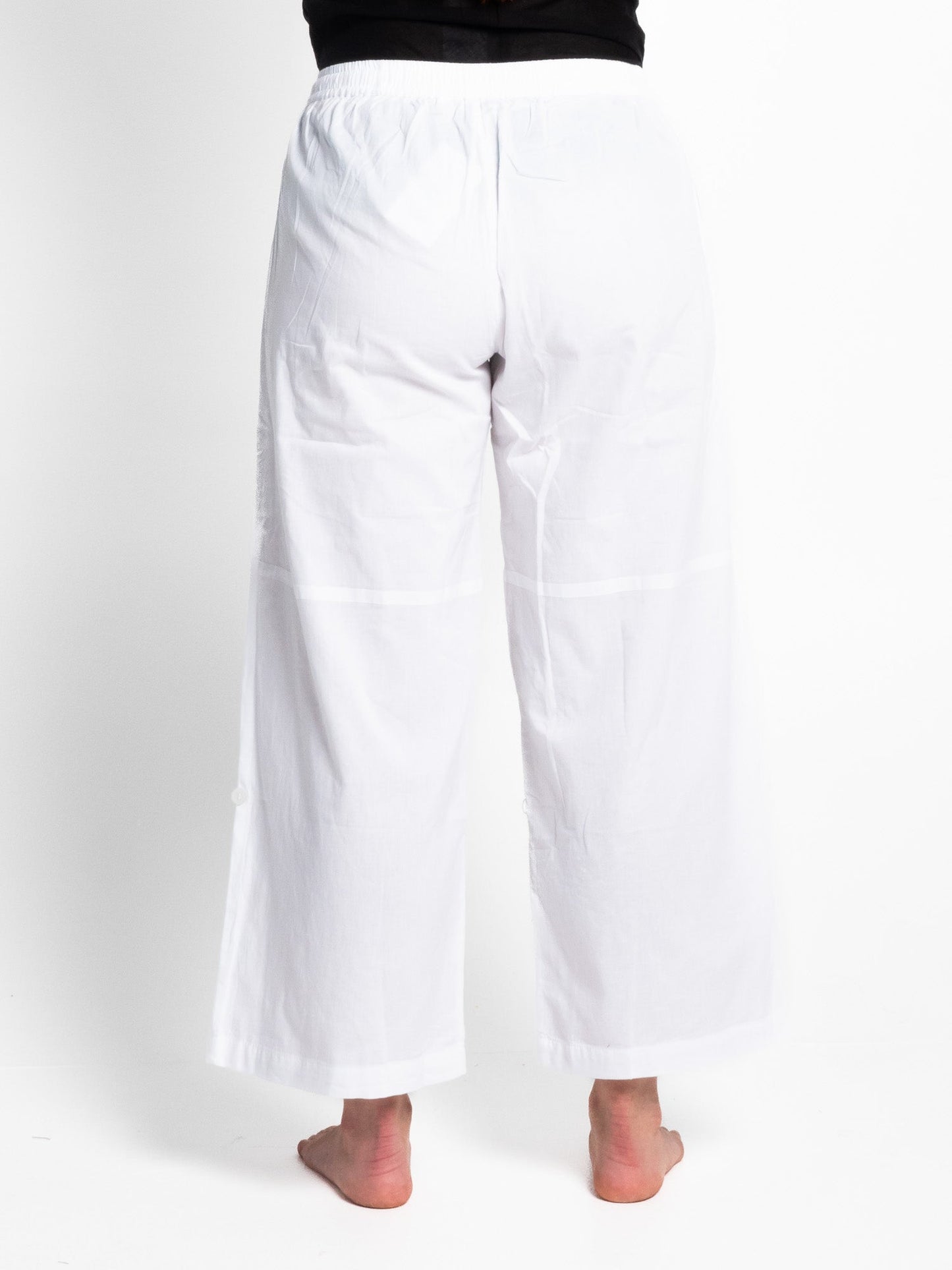 Sorrento White Cotton Pants