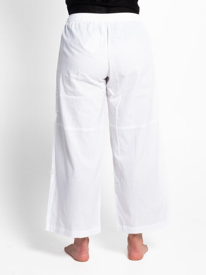 Sorrento White Cotton Pants
