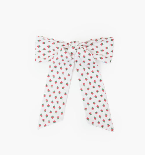 The Belle Bow - White Poppy Half Drop