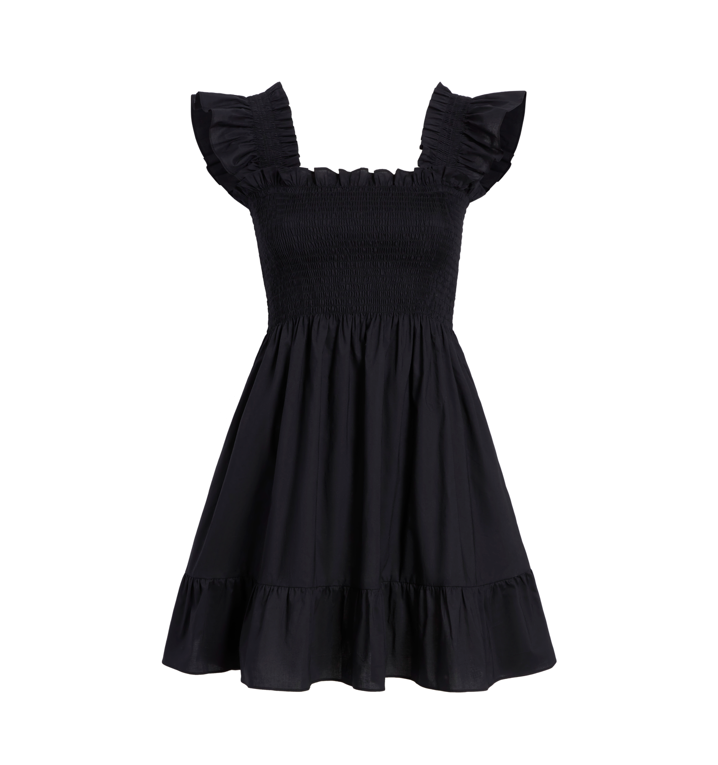 The Elizabeth Nap Dress - Black Cotton