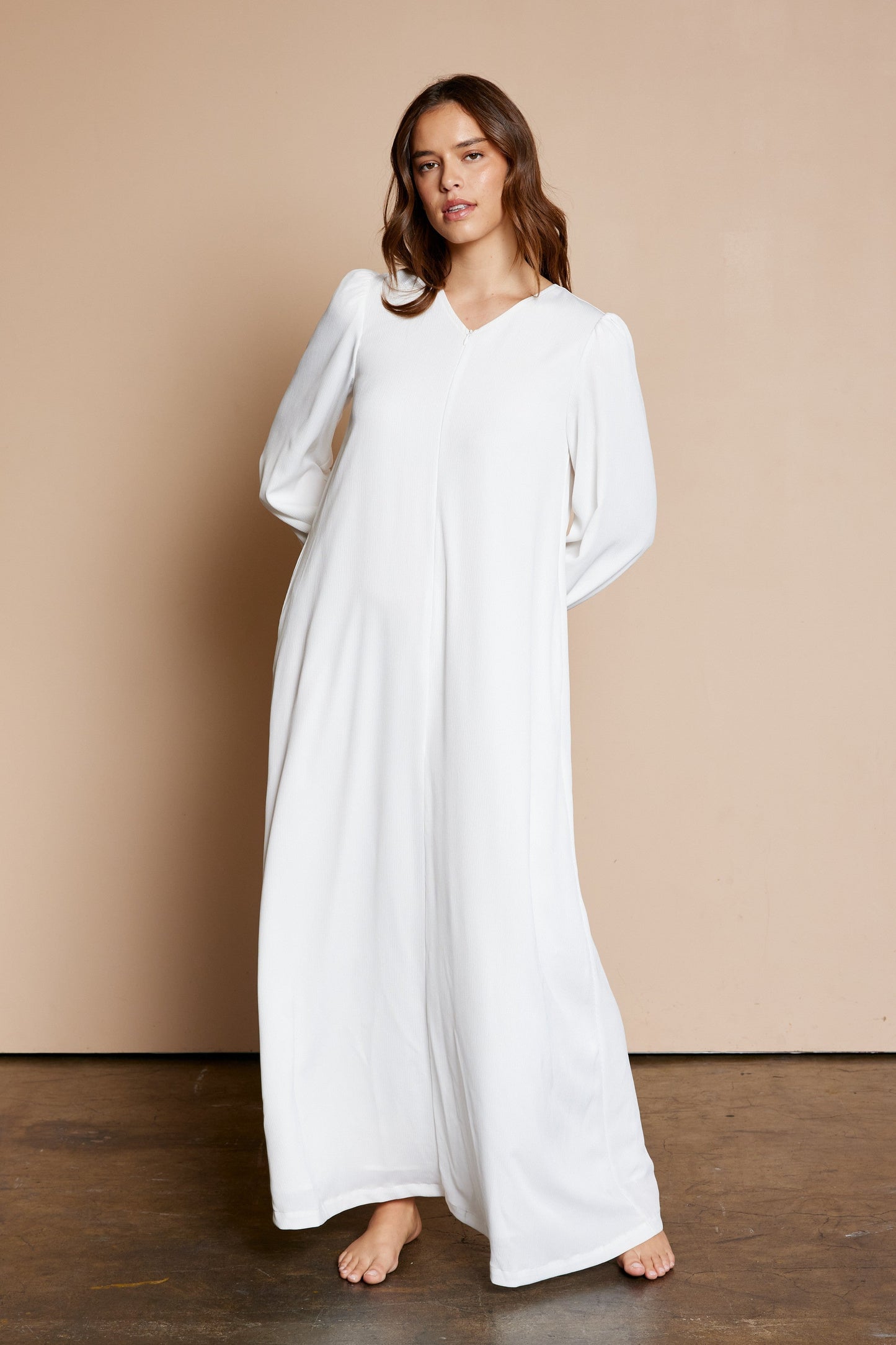The Half-Zip White Dress