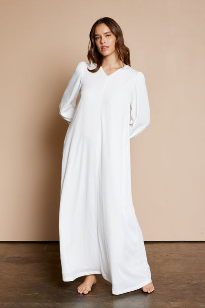 The Half-Zip White Dress