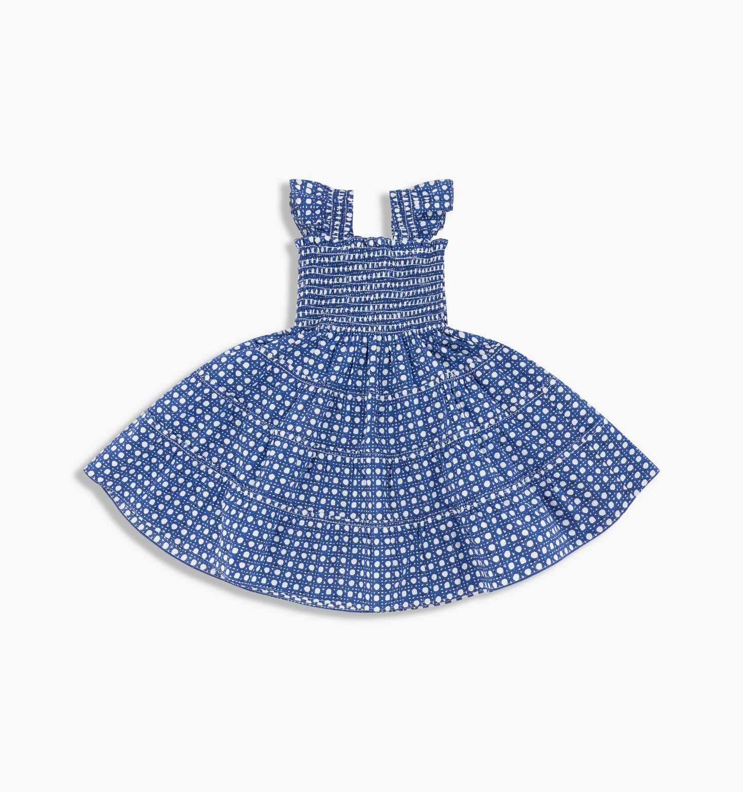The Tiny Ellie Nap Dress - Navy Basketweave Cotton Poplin