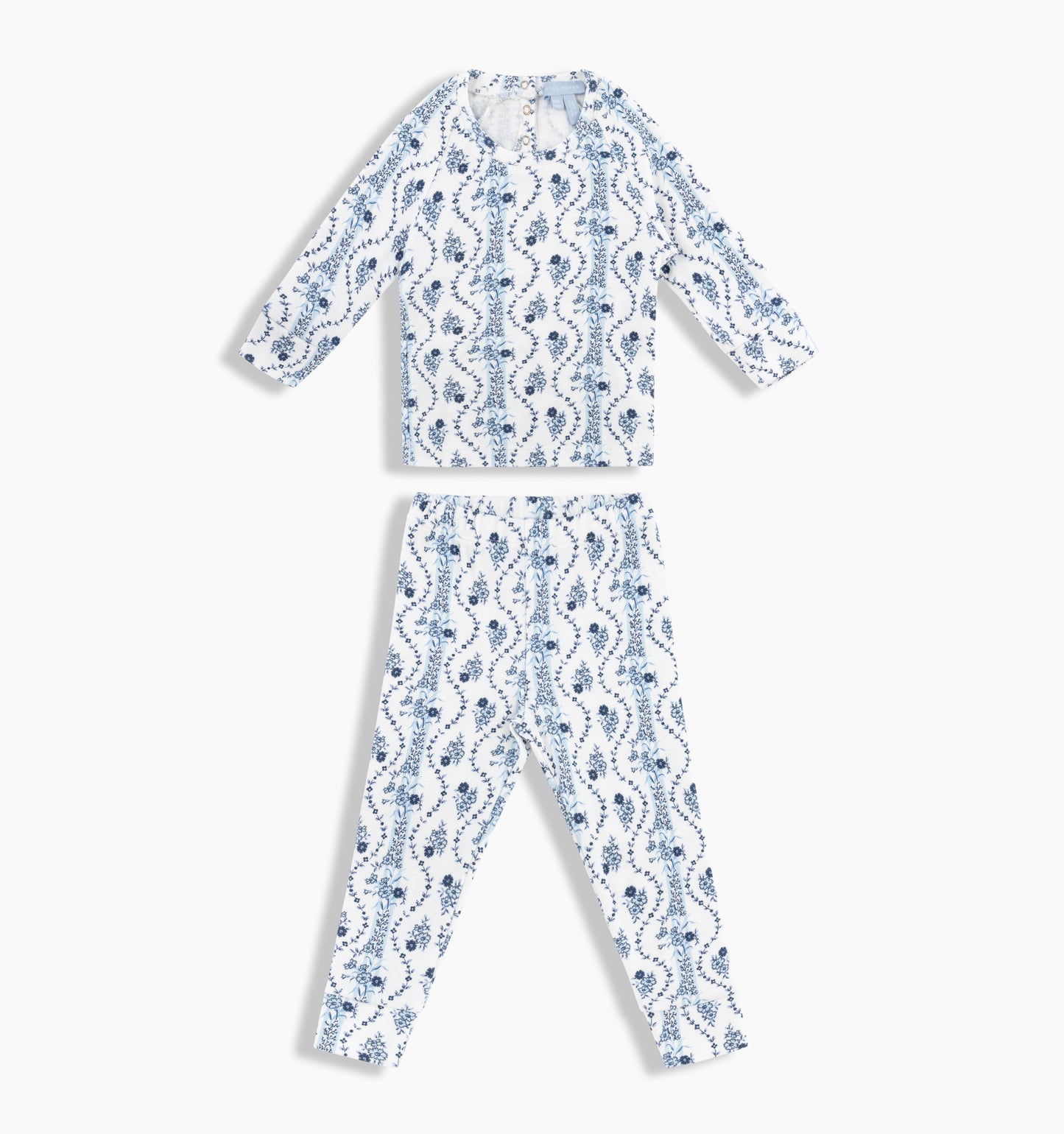 The Tiny PJ Set - Blue Vine Stripe