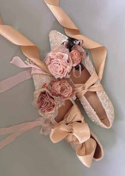 Romantic shabby ballet shoes