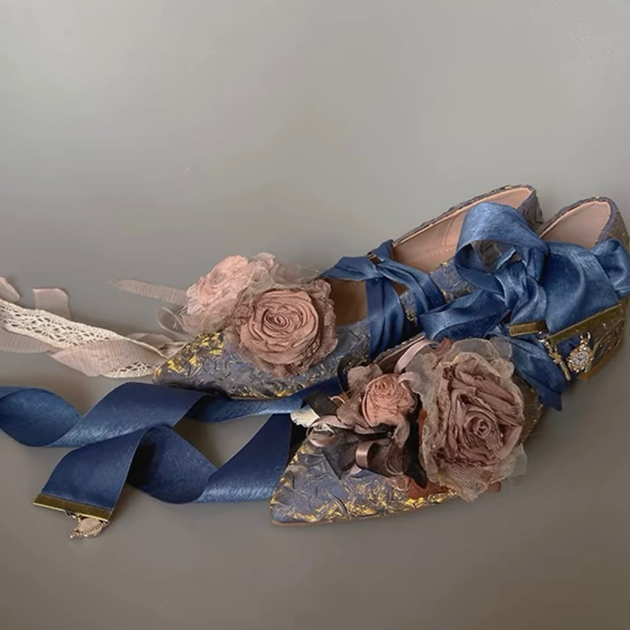 Romantic shabby ballet shoes