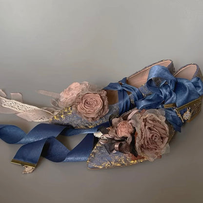 Romantic shabby ballet shoes